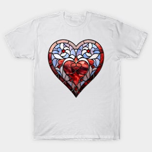 Stained Glass Heart #7 T-Shirt